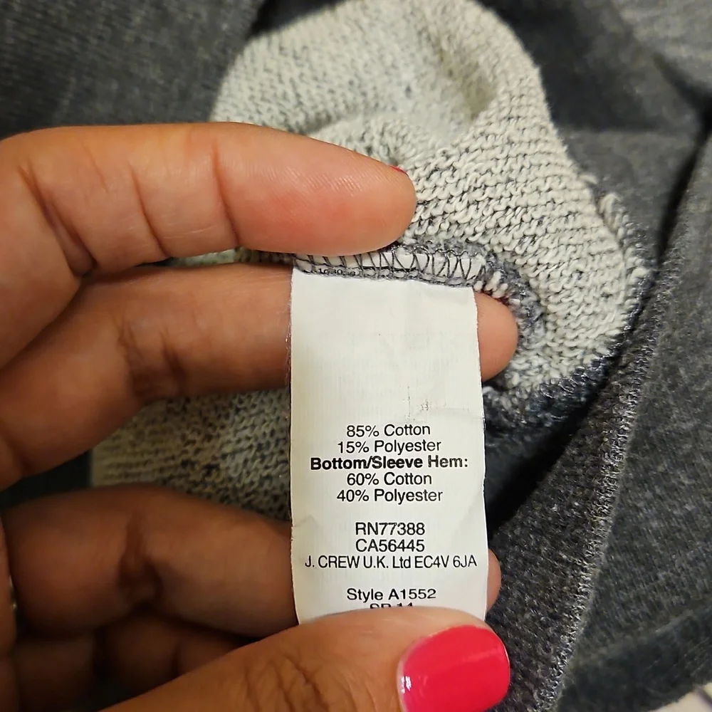 Madewell Gray Back Zippet Sweatshirt Size M